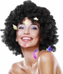 Must lokkis juustega afroparukas peoks