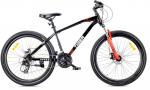 Maasturratas MTB 26 tolli Tiger Bike, Shimano 21 k&auml;iku, amortisaator, laiad rehvid, kerge raam, maastikuratas, must-punane