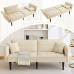 Magamissofa, reguleeritav seljatugi, samet, 150 kg, 2 tk