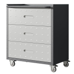 Metallist t&ouml;&ouml;riistakapp, 3 sahtlit, 90 kg, 75x42x88 cm, 1 tk