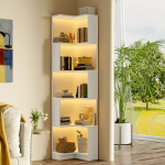 Nurgaraamaturiiul, MDF, LED-valgustus, 175cm, 1 tk