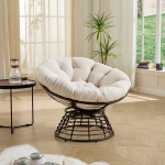 Punutud Papasan tool, terasraam, 300 kg, 92x67 cm, 1 tk