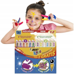 Bic Kids 12-v&auml;rvilised universaalsed viltpliiatsid lastele
