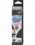 Kolmnurksed v&auml;rvipliiatsid Colorino Kids, 12 tk, must