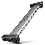 Axagon dokkimisjaam HMC-10HLS, USB 5Gbps, 4x USB-A, HDMI 4K/60Hz, RJ-45, SD/microSD, PD 100W, Must