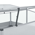 vidaXL kasvuhoone 100 x 100 x 85 cm, tsingitud teras, hall