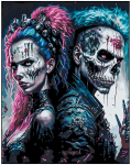 Maalimiskomplekt numbrite j&auml;rgi Gothic 40x50
