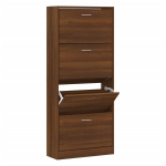 vidaXL jalatsikapp, pruun tamm, 63 x 24 x 147 cm, tehispuit
