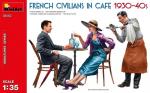 Liimitav mudel MiniArt 38062 French Civilians in Cafe 1930-40s 1/35
