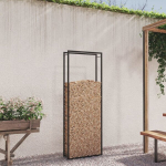 vidaXL k&uuml;ttepuude rest, mattmust, 80x28x222 cm, teras