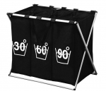 Pesukorv ja pesusorteerija must 63 x 57 x 38 cm