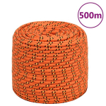 vidaXL paadik&ouml;is, oranž, 6 mm, 500 m, pol&uuml;prop&uuml;leen