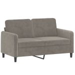 vidaXL 2-kohaline diivan, helehall, 120 cm, samet