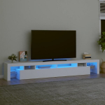 vidaXL telerialus LED-tuledega, valge, 260x36,5x40 cm