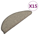 vidaXL isekleepuvad trepimatid, 15 tk, hall ja beež, 65 x 25 cm