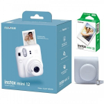 Fujifilm Instax Mini 12, Clay white + Instax Mini Glossy (10 tk.) + Originaal &uuml;mbris