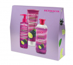 Komplekt Dermacol Aroma Ritual Grapes with Lime: du&scaron;igeel 250 ml + vedel k&auml;teseep 250 ml + vannivaht 500 ml