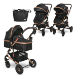 Universaalne jalutusk&auml;ru Lorelli Alba Premium 2in1, must