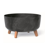 Lillepott alustassiga Prosperplast Gracia Low Beton Effect DGRL400LE-S433, must
