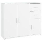 vidaXL puhvetkapp, valge, 91 x 29,5 x 75 cm, tehispuit