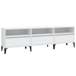 vidaXL telerikapp, valge, 150 x 30 x 44,5 cm, tehispuit