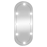 vidaXL seinapeegel LED-tuledega, 35 x 80 cm, klaas, ovaalne