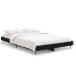 vidaXL voodiraam, must, 120 x 190 cm, tehispuit