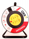 Pikendusjuhe Orro DG-4ZR-H04, 53050-15, 4 pistikupesa, ilma maanduseta, 2x1,5 mm&sup2;, 50 m