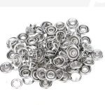 Trukid, metallist, 4 osa 9,5 mm, 100 tk., v&auml;rvus nikli