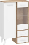 Vitriinkapp Nordis 1D2SW, tamm/valge
