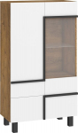 Vitriin Meblocross Lars 12 1D1S, valge/tamm