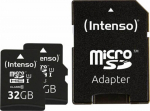Telefoni m&auml;lukaart Intenso Micro SDHC UHS-I 2x32GB Premium (+SD adapter)