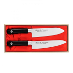 Satake Sword Smith Zest.Chef+Santoku puidust karbis