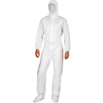 Kaitse&uuml;likond kapuutsiga, &otilde;mblusteta, valge-oranž XL, Delta Plus