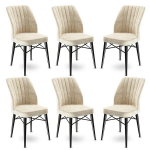 6 tooli komplekt Asir Flex, beež/must