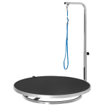 P&ouml;&ouml;rlev koerte trimmimislaua koerte hoolduslaua k&otilde;rgusreguleeritava riputiga, libisemiskindla pinnaga, lemmikloomade hoolduslaua koduseks pesemiseks, juuste kuivatamiseks kuni 40 kg, &Oslash;65 x 72H cm, must