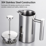 350ml/800ml/1000ml French Press roostevabast terasest kohvimasin Topeltseinaga isoleeritud kohvimasin PotBY