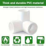 24tk 3 Viisi PVC Toruliitmikud 3/4 Tolli, PVC Nurk K&uuml;lgv&auml;ljalaske Tee Liitmik, 90 Kraadi Nurkliitmik PVC Ehitamiseks.