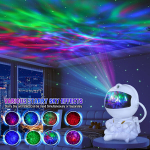 Astronaut Galaxy projektori t&auml;helamp Astronauti lamp Galaxy Star projektor &ouml;&ouml;valgus LED-lamp koos taimeriga kaugjuhtimispuldiga (valge) valge