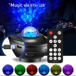 Galaktika T&auml;heprojektor &Ouml;&ouml;lamp Muusikaga - Rgb K&otilde;lar, Puldiga & Taimeriga, Usb Toide - Ideaalne Magamistoa Atmosf&auml;&auml;riks & Kingitusteks.