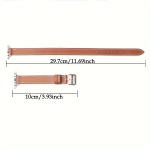 Nutikell Kahekordne Kunstnahast Rihm Apple Watchile, Raudona