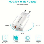 20W USB C Laadija Kahe Pordiga Laadimiskaabel IPhone ja Android jaoks