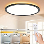 LED-katusevalgusti, h&auml;mardatav 24W, 3 v&auml;rvitemperatuuriga., Juoda