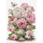 Ristpistete komplekt Luca-S. "Rooside romantika" 28x37cm SB7040
