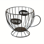 Elegantne Kohvikapsli ja Suupistete Hoiuriiul - Ideaalne Kodu v&otilde;i Kohviku Eksponeerimiseks, Juoda