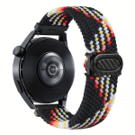 Nailonpunutisest Rihmast K&auml;epael Samsung Huawei Kellale 20mm 22mm, Juoda vaivoryk&scaron;tė
