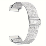 20mm Bling Nailonrihm Amazfit GTS ja GTR-le, Sidabrinis-Baltas