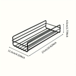 Mitmeotstarbeline Seinale Paigaldatud Perforeeritud Kolmnurkne Hoiuriiul, Vannitoariiulid , Juoda Maža