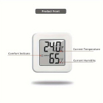 1tk/2tk Multifunktsionaalne Naeratav Mini LCD Digitaalne Termomeeter: T&auml;pne Tuba Temperatuur ja Niiskus Monitor!, 2 vnt baltos spalvos