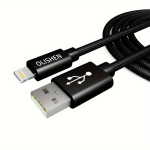 OLISHEN Vastupidav Nailonpunutud Lightning USB Kaabel, &Uuml;mar Matt Viimistlus, Juoda
